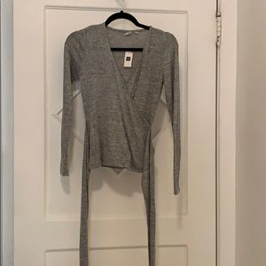 Gap Softspun Long Sleeve Wrap Top